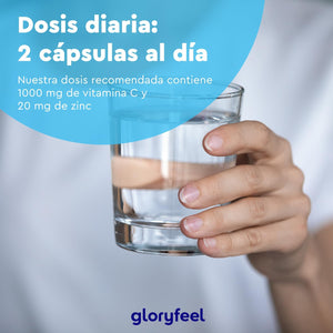 Vitamina C + Zinc - 365 Cápsulas - 1000Mg Vitamina C + 20Mg Zinc - Apoya El Sistema Inmunológico Y Reduce La Fatiga - Con Protección Gástrica Y Ph Neutro -100% Vegano