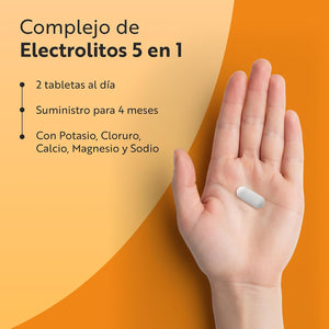 Nutravita Electrolitos Complejo - 240 Comprimidos Veganos - Potasio Y Magnesio, Calcio, Cloruro, Sodio - Electrolitos Sin Azucar - Función Muscular, Equilibrio Electrolítico - Electrolytes Hidratacion