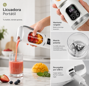 Licuadora Portátil GAMGAL - Batidos Frescos en Cualquier Lugar